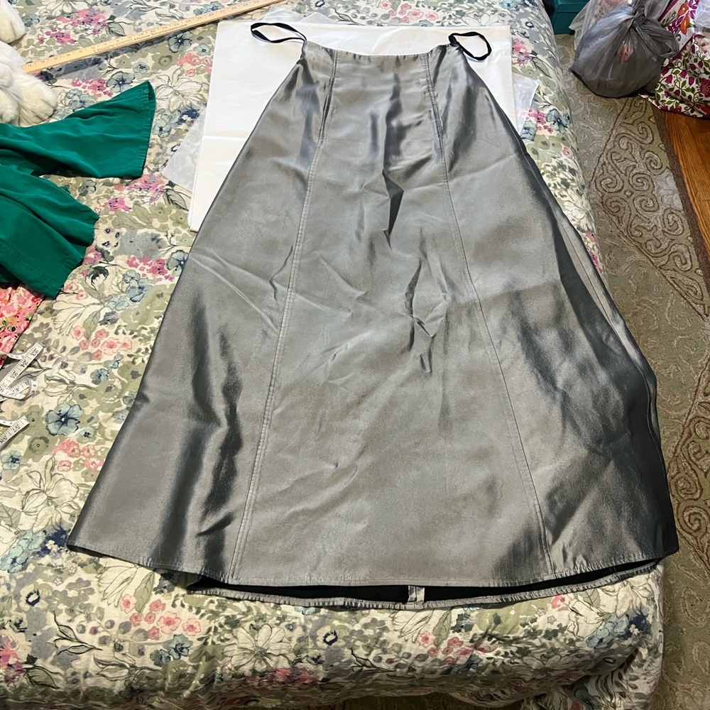 JS Collections Metallic Gray Women's Skirt